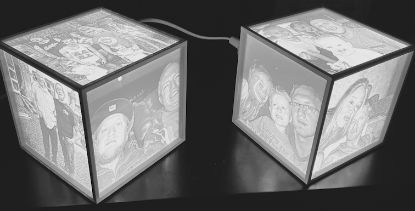 Picture of Lithophane Light Box with Four Photos